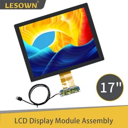 Módulo LCD LESOWN 17" Táctil IPS 1280x1024 HDMI VGA LVDS