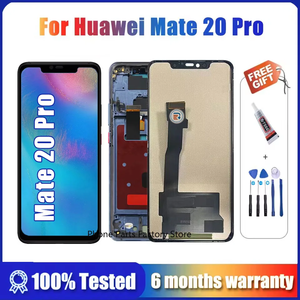 100% probado para Huawei Mate 20 Pro pantalla LCD LYA-L09 L29 AL00 reemplazo del ensamblaje del digitalizador de pantalla táctil para Mate 20 Pro LCD - imagen 5