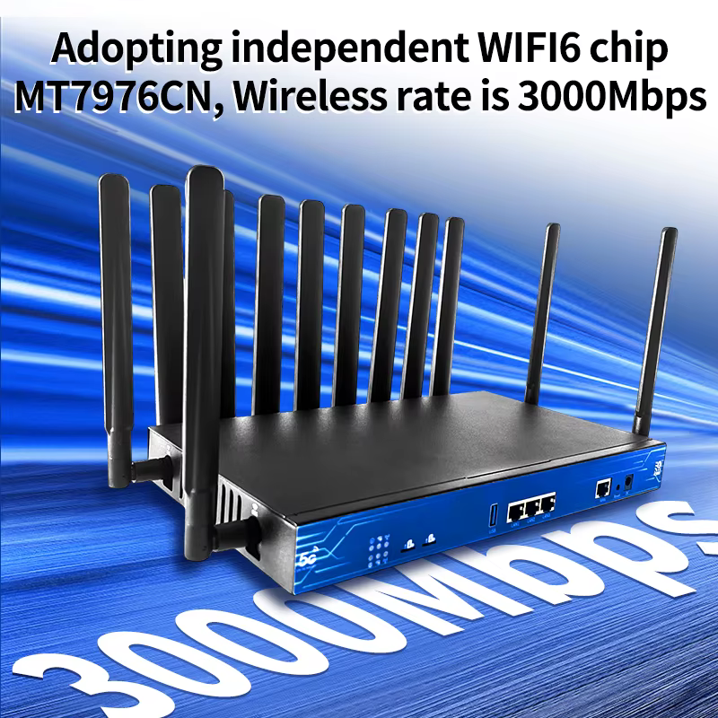 Enrutador Wiflyer 5G WIFI6 enrutador CPE doméstico enrutador de tarjeta dual de modo dual de alta velocidad 512MB DDR4 con 128MB SPI NAND Flash - imagen 3