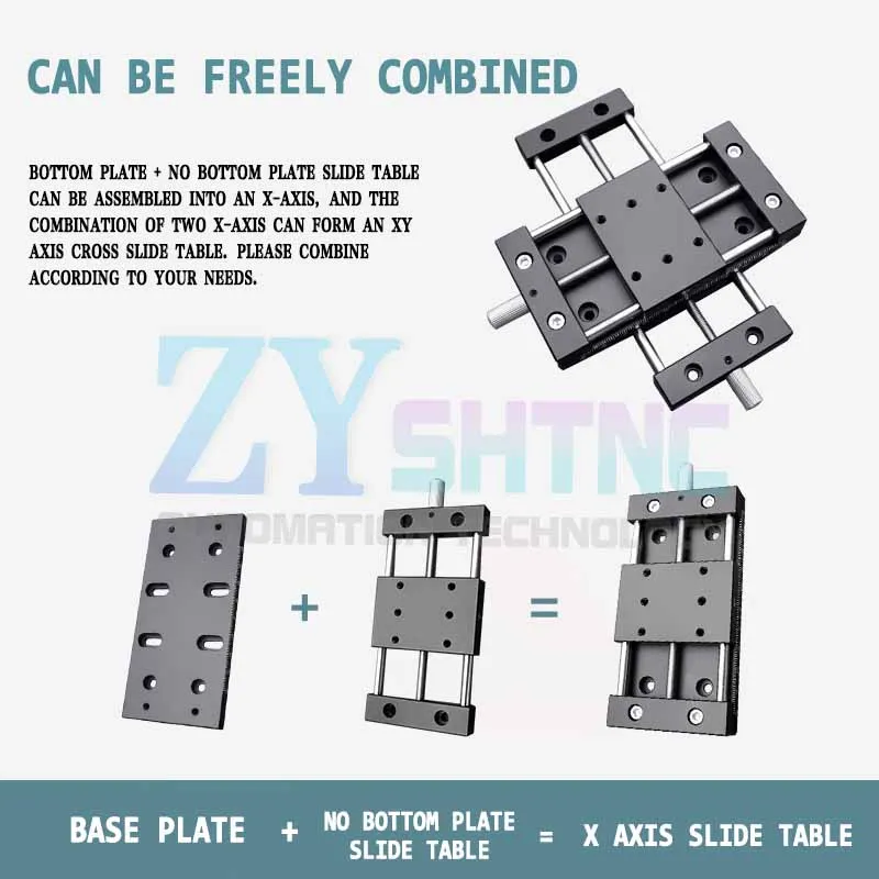 Eje X/XY XKNEJ micro desplazamiento etapa deslizante manual alimentación tornillo guía carril superficie deslizante 20/25/30A plataforma 30*30mm - imagen 5