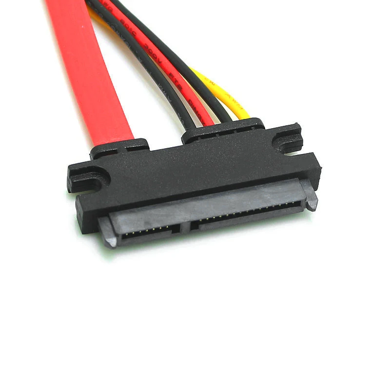1 Uds 50/100CM 22Pin Sata macho a 7 + 15Pin hembra Cable extensor Sata serie Cable de extensión combinado de alimentación de datos - imagen 2