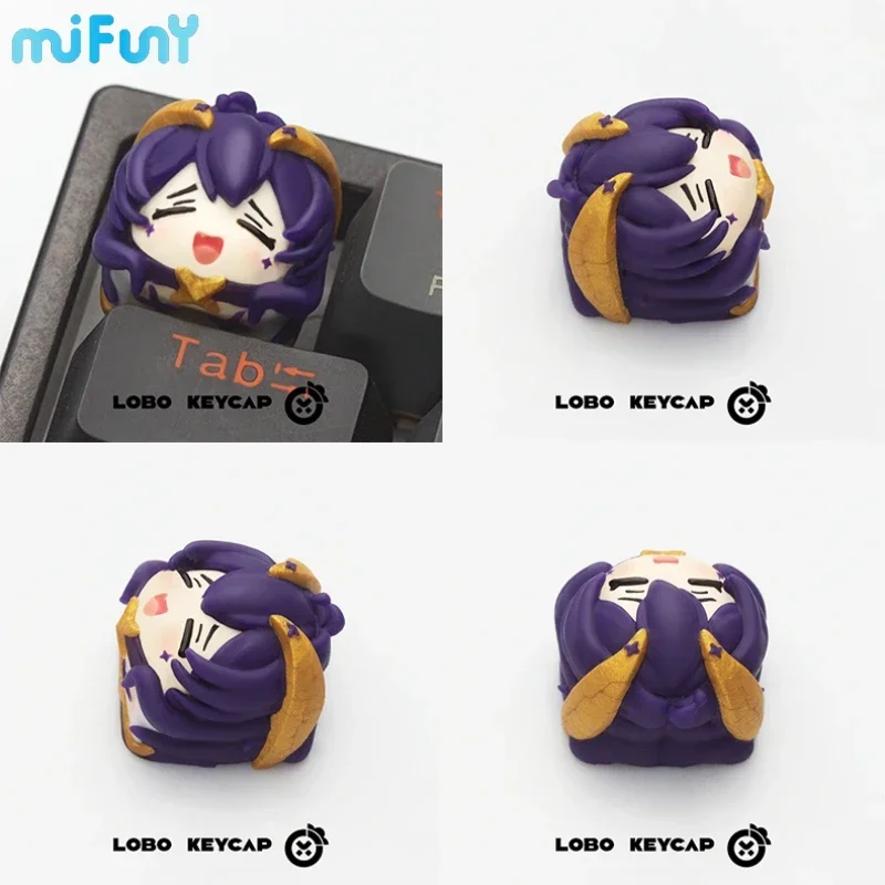 Teclas de chica mágica Hiiragi Utena, tapa de tecla de punto de resina PBT Original personalizada para juegos, regalos de teclado mecánico - imagen 3