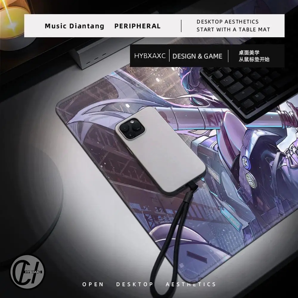 Alfombrilla de ratón Hu Tao Genshin Impact, alfombrilla de ratón personalizada con dibujos animados de Anime para juegos, alfombrillas para teclado y ratón, accesorios para dormitorio de niñas - imagen 3