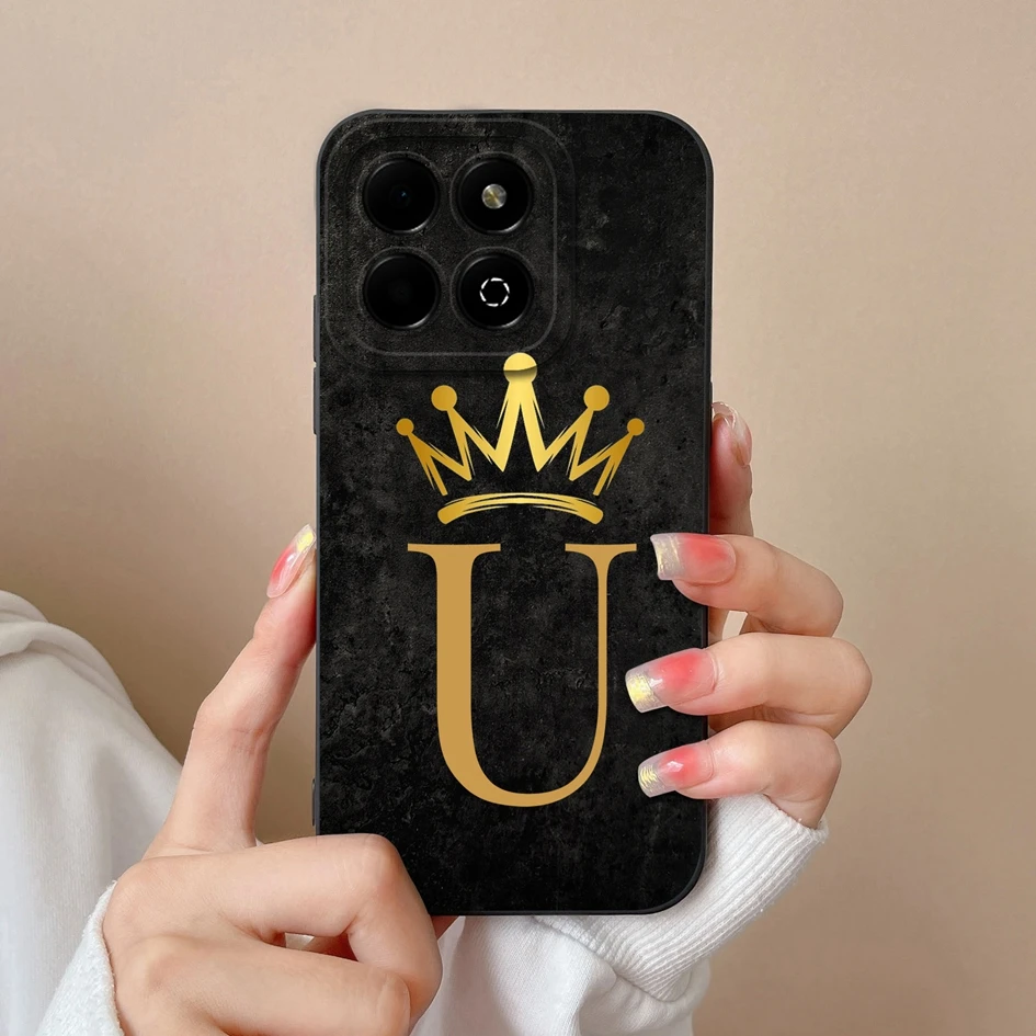 Funda de teléfono para Honor X6b X5b Plus Capa moda A a Z letra suave cubierta protectora trasera líquida para HonorX6b HonorX5bPlus Funda - imagen 5