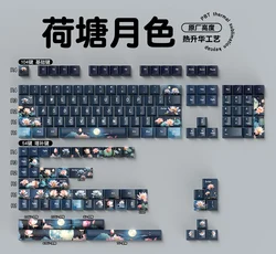 Teclas PBT Luna de Loto Perfil Cereza – Compatibles Cherry MX