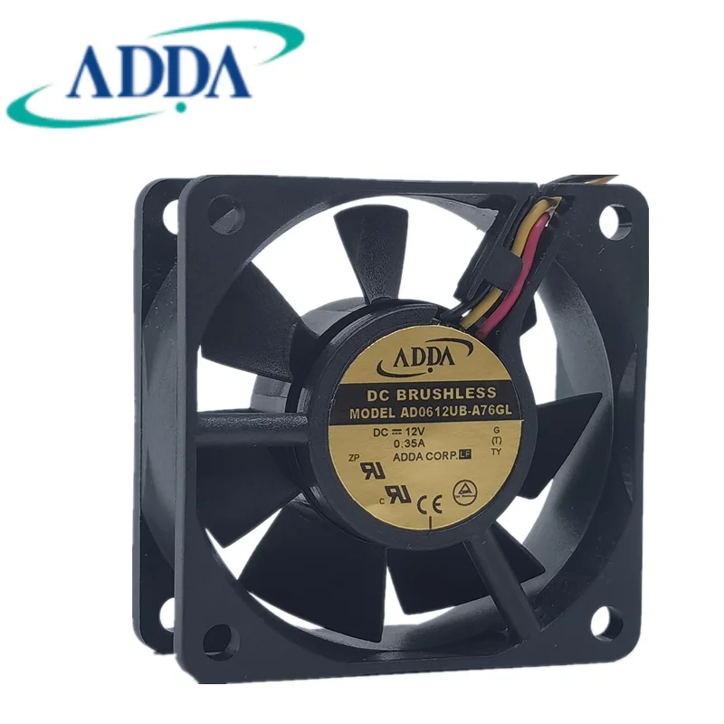 Nuevo ADDA AD0612UB-A76G 12V 0.35A 6025 6cm convertidor de frecuencia chasis ventilador de refrigeración