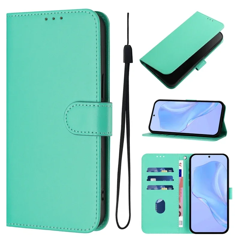 Para Honor 90 Lite funda para Honor90 lite funda tipo billetera con tapa sFor Honor 90 Pro 90Lite 90Smart 5G Funda de cuero de Color sólido Fundas - imagen 3