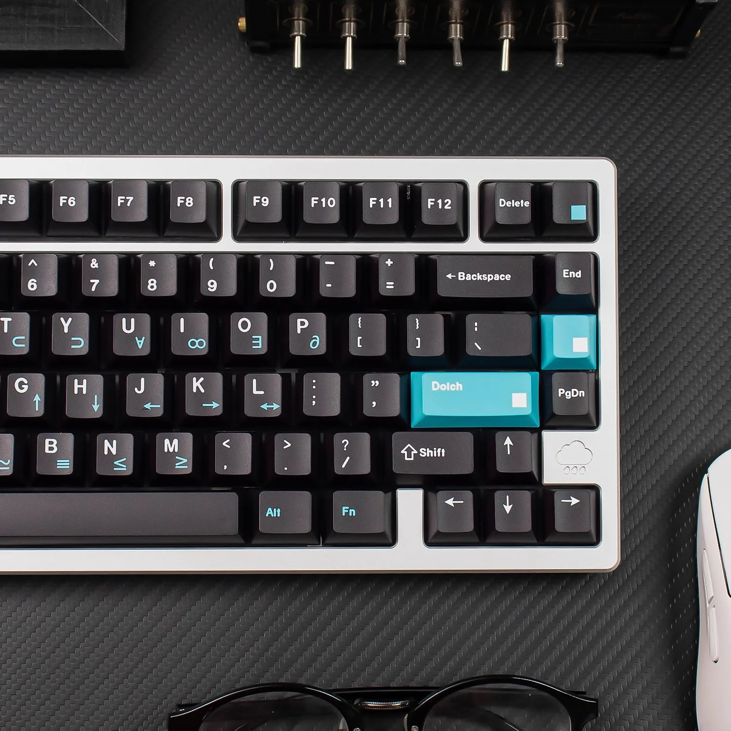 Teclas negras GMK de perfil de cereza de 129 teclas para teclado mecánico de moda, interruptores MX, tapa de tecla PBT Retro personalizada ISO - imagen 4