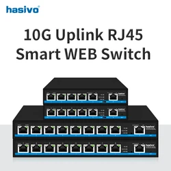 Switch PoE+ 8 Puertos Gigabit con Uplink 10G – Gestión Web