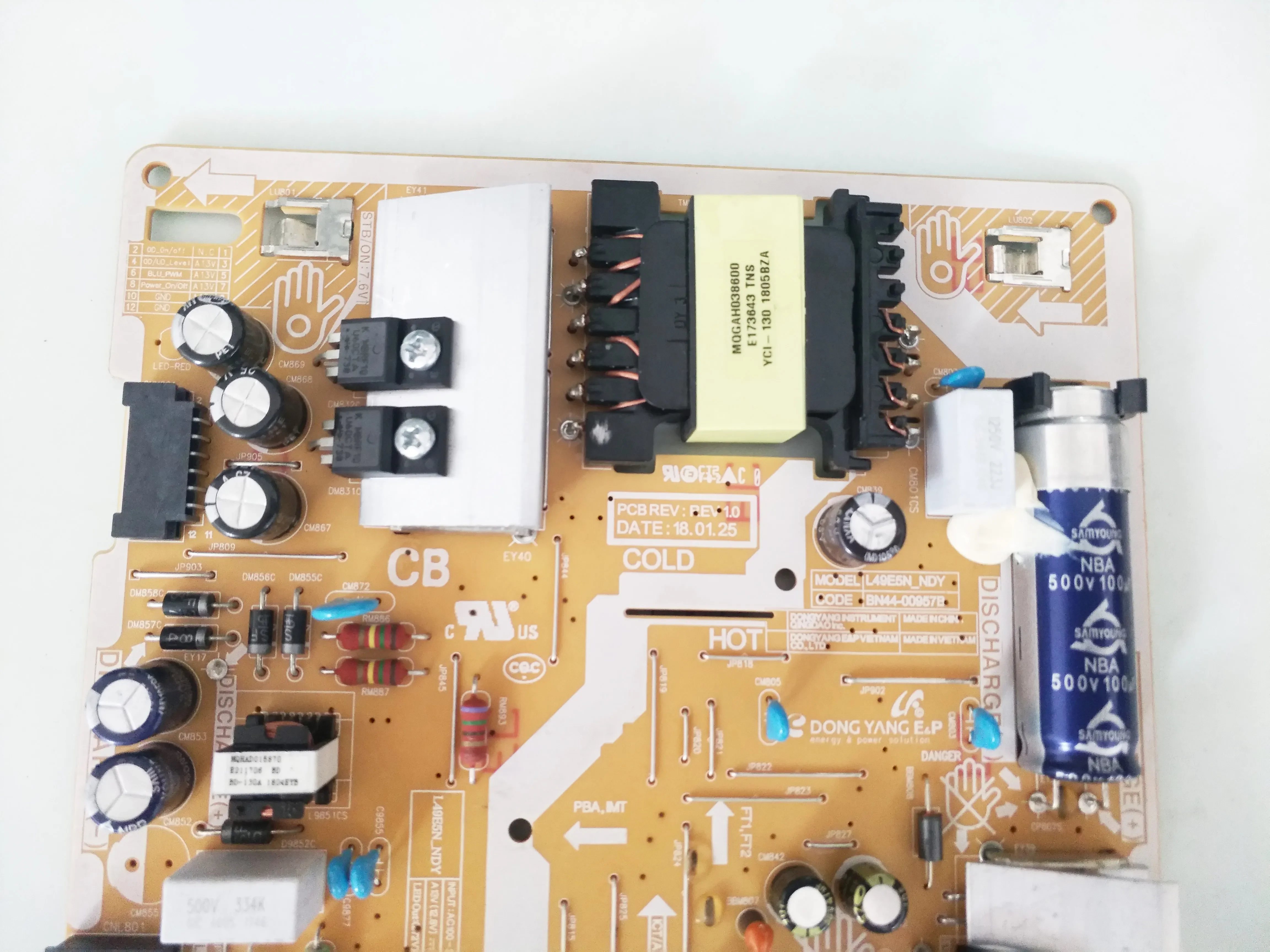 BN44-00957B = BN44-00957A BN4400957A L49E5_NDY L49E5N_NDY Placa de alimentación de TV/LED es para HG43AF690DJXXZ HG43AF690DJ - imagen 3