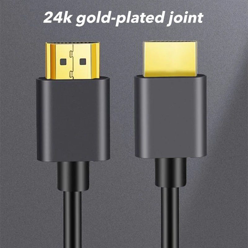 0,5 m/1m/1,5 m/2m de longitud 4K @ 60Hz compatible con HDMI 2,0 Cable fino Cable de conexión de alta velocidad Cable de Audio y vídeo para PS4 Xbox HDTV - imagen 4