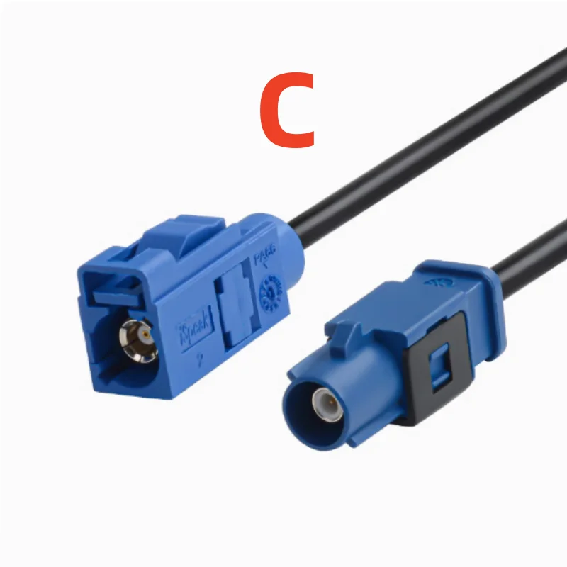 FAKRA macho a hembra cámara de marcha atrás adaptador de Cable de vídeo Cable Coaxial SYWV50-2/RTK031 conector FAKRA A B C D E F G H I K Z - imagen 5