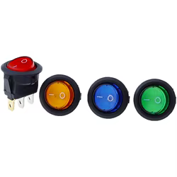 Interruptor Basculante LED KCD1 20 mm ON/OFF, 3 Pines 12/220 V