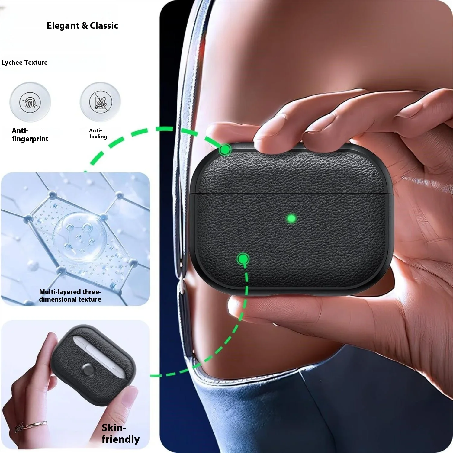 Funda de lujo para auriculares de TPU suave para Airpods Pro 3 2 2a generación 2025, Air Pods 4 1 3.a Pro3 Pro2 Gen, funda para auriculares con correa - imagen 5