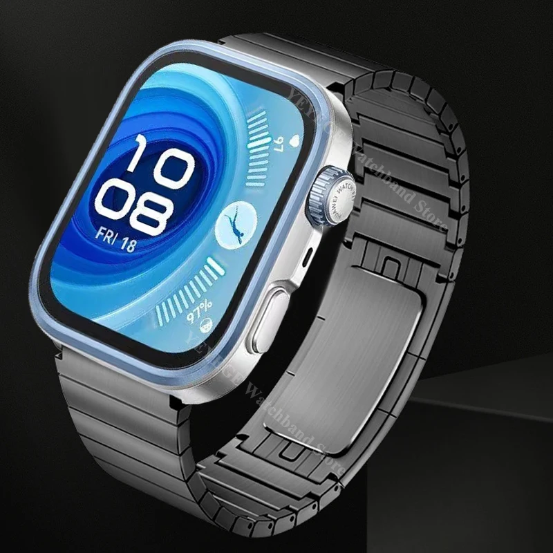 Funda de TPU + Correa para Huawei Watch Fit 4 Pro, Correa de reloj de acero inoxidable, Correa para Huawei Watch Fit 4 Fit 3, Correa de Metal - imagen 3