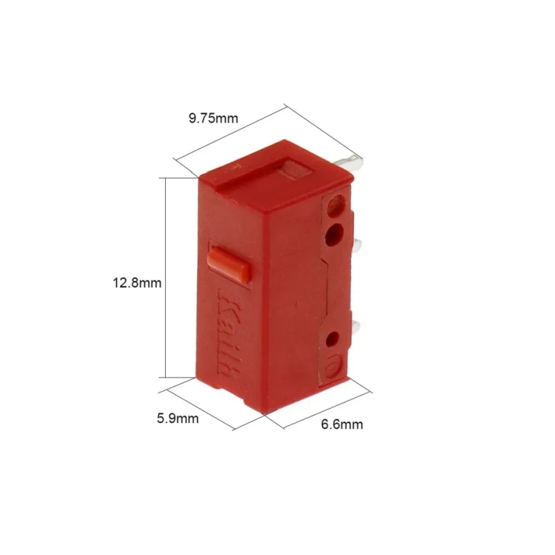 1 Uds Kailh Micro interruptor GM4.0 60M Life Gaming Mouse Micro interruptor 3 pines punto rojo utilizado en ratones de ordenador botón izquierdo derecho - imagen 4