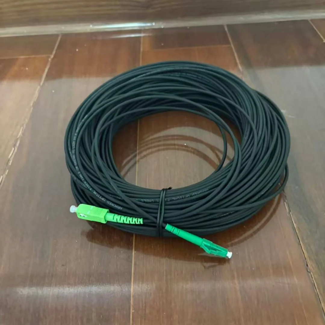 Cable de conexión óptico blindado 1C 1M-500M LSZH LC SC FC ST APC 100m 50m 150m 200m 1 núcleo monomodo SM ftth puente de fibra única 120m - imagen 2