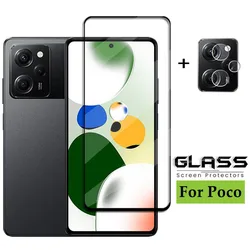 Protector de pantalla de vidrio templado para teléfono, película protectora para Poco X5 Pro