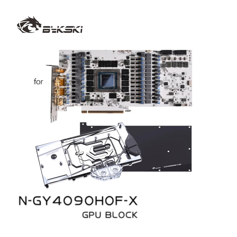 Bykski N-GY4090HOF-X bloque de agua para GALAX GeForce RTX 4090 HOF OCLAB Plus tarjeta GPU/radiador de refrigeración de cobre sincronización RGB
