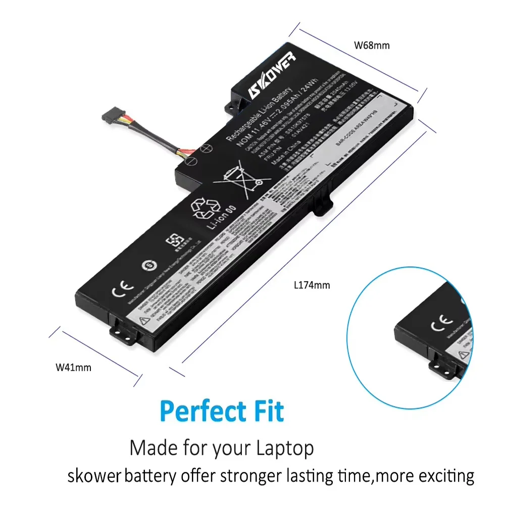 SKOWER Batería Interna para Lenovo ThinkPad T470/T480 - imagen 2