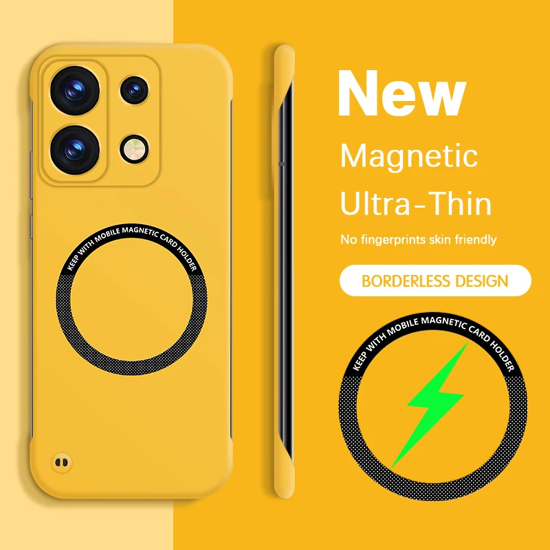 Funda magnética a prueba de golpes para Redmi Note 13 Pro Plus Pro + 5G, cubierta trasera Original de protección para cámara de carga inalámbrica de PC delgada y dura - imagen 2