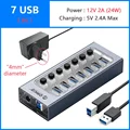 7 USB and EU Plug