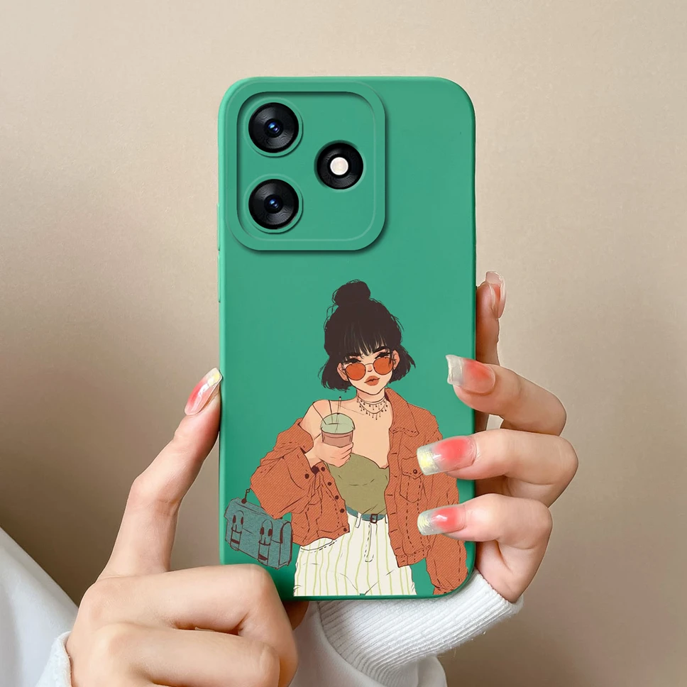 Funda protectora para teléfono, carcasa trasera para Tecno Spark 10, 10C, 10 Pro, 4G, 5G, chica encantadora, Tecno Spark10C, 10 C, 10 Pro - imagen 4