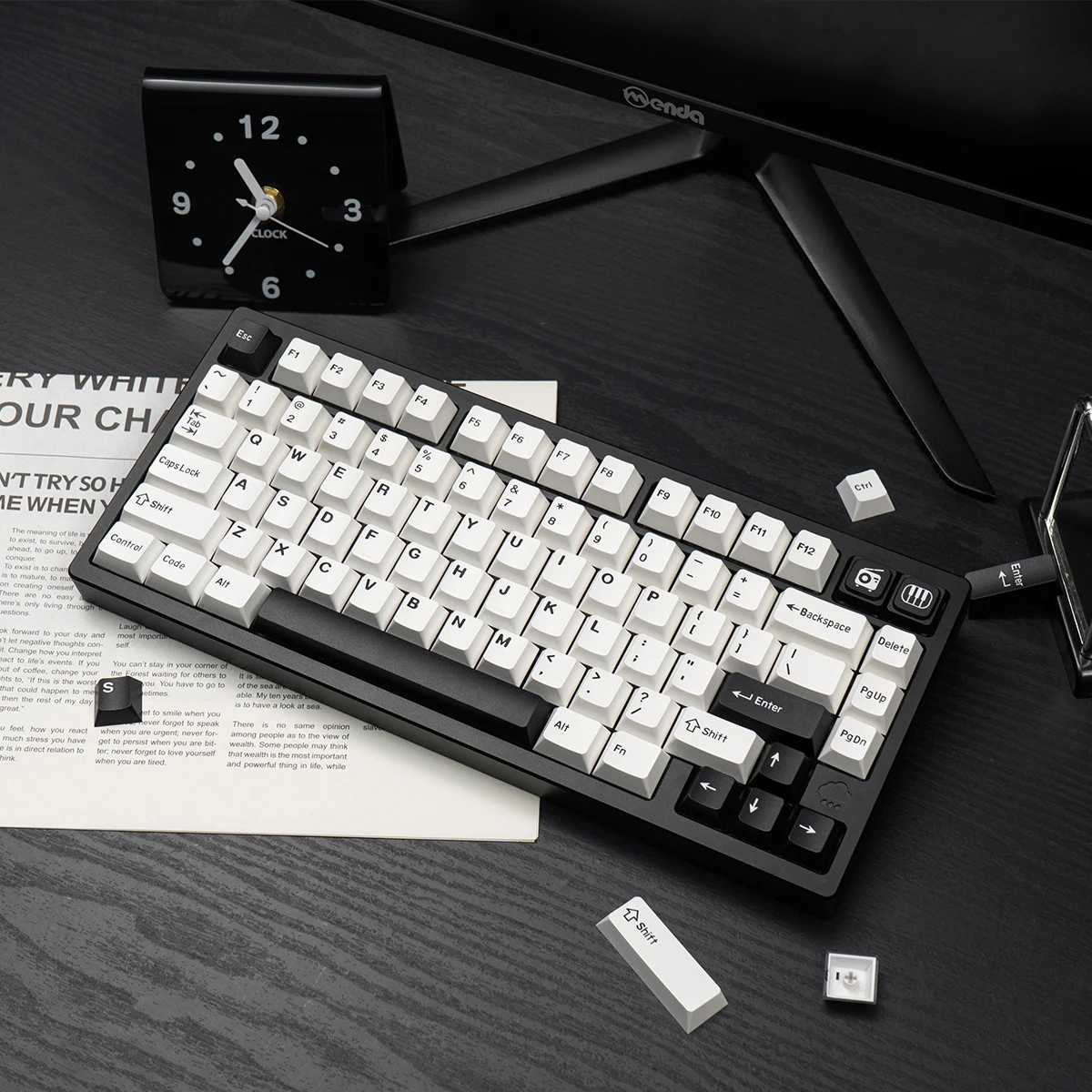 GMK Keycap Double Shot GMK WOB/BOW/Rome PBT Keycaps Cherry Profile Keycaps juegos para MX Switch Teclado mecánico teclas ISO 7u - imagen 4