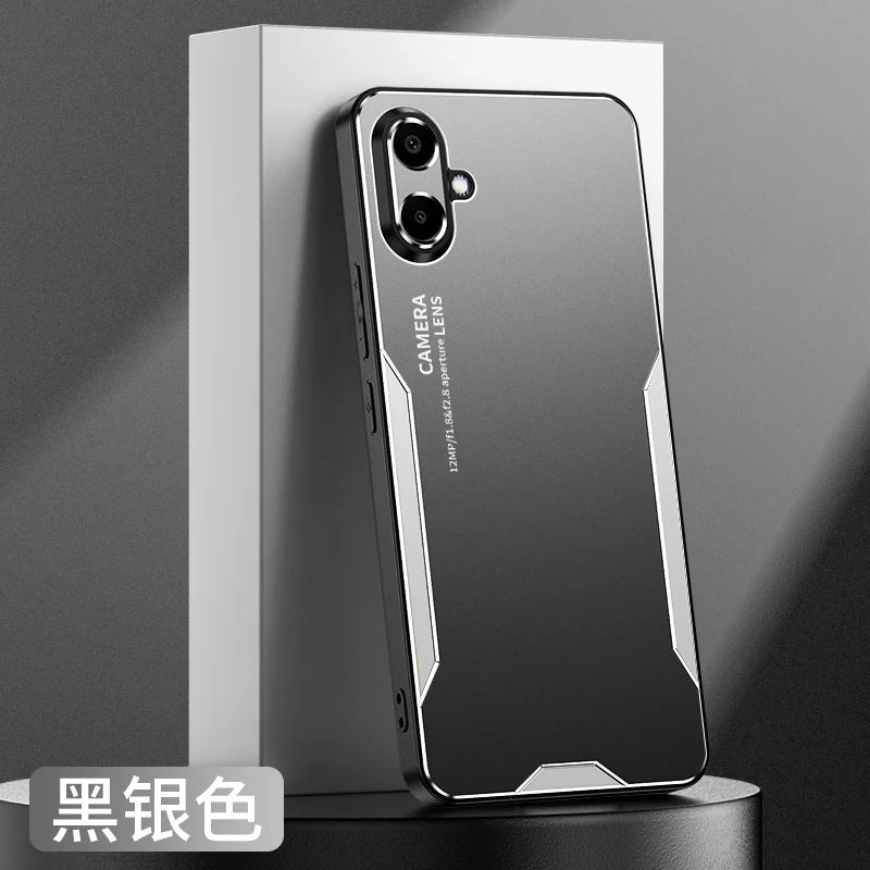 Funda para Samsung A07 de lujo de Metal mate protección de cámara cubierta dura de teléfono para Samsung A07 parachoques a prueba de golpes