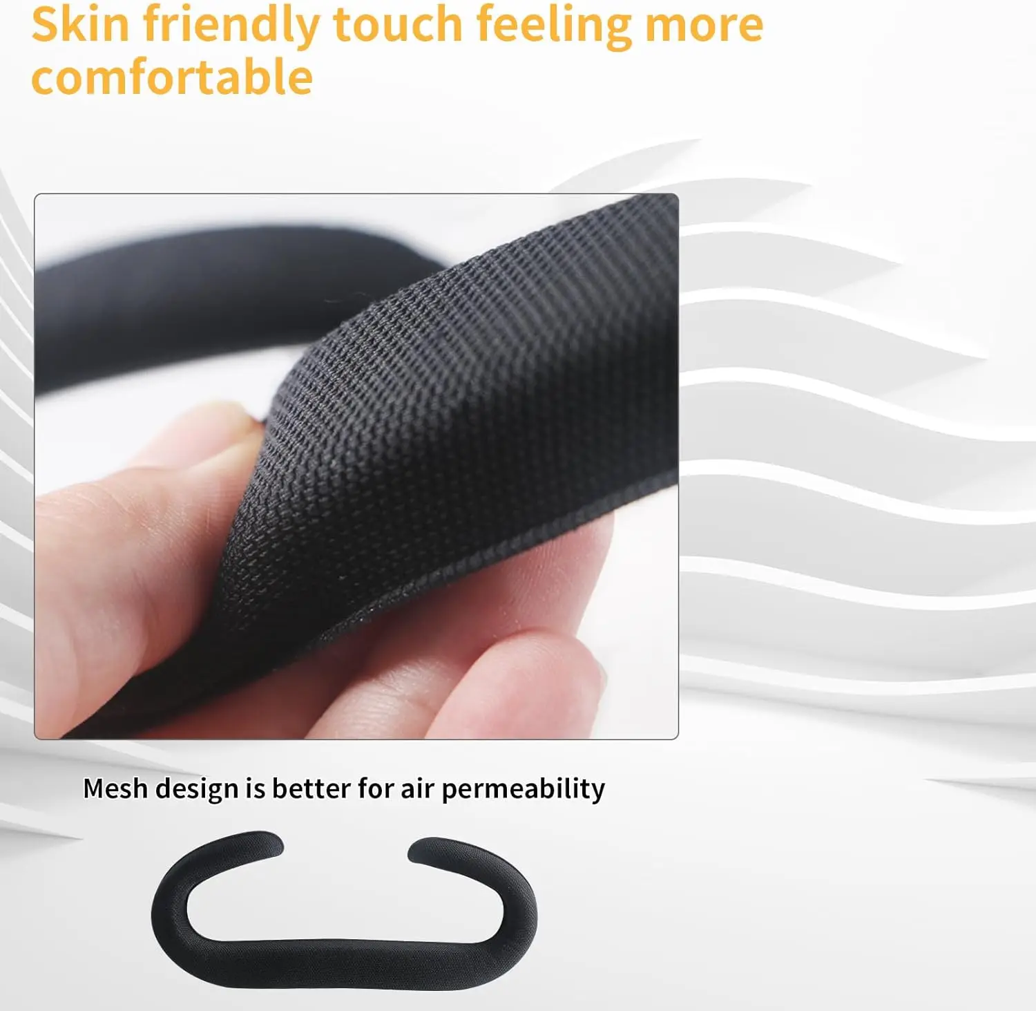 Marco de interfaz Facial de 2 piezas, almohadilla nasal antifugas, cubiertas faciales de espuma extraíbles, reemplazo de cojín para Oculus/Meta Quest 2 - imagen 5