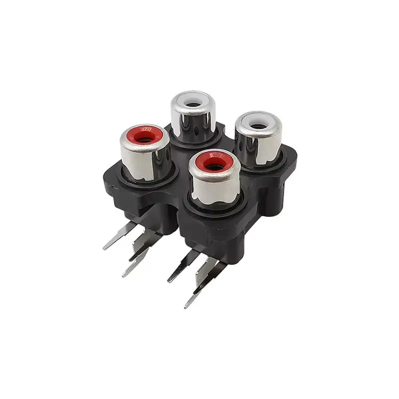 2/4/6 Uds agujero RCA hembra Audio estéreo Lotus Jack AV altavoz fila amplificador entrada de audio interfaz de conexión conector de señal - imagen 4