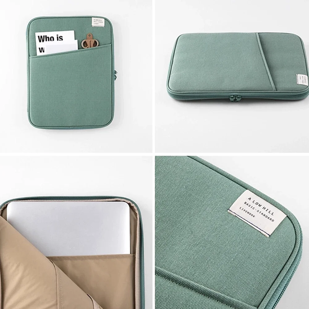 NUEVA bolsa ecológica para ordenador portátil 9-13 en RPET maletín impermeable a prueba de golpes para MacBook Dell Lenovo HP bolso de hombro de viaje de negocios - imagen 4