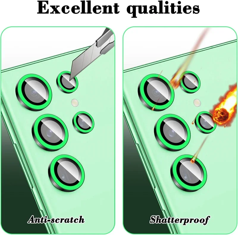 Protector de lente de cámara luminosa con luz nocturna para Samsung Galaxy S25 S24 S22 Ultra S23 Plus S25Ultra S25 + accesorios de película de lente - imagen 4