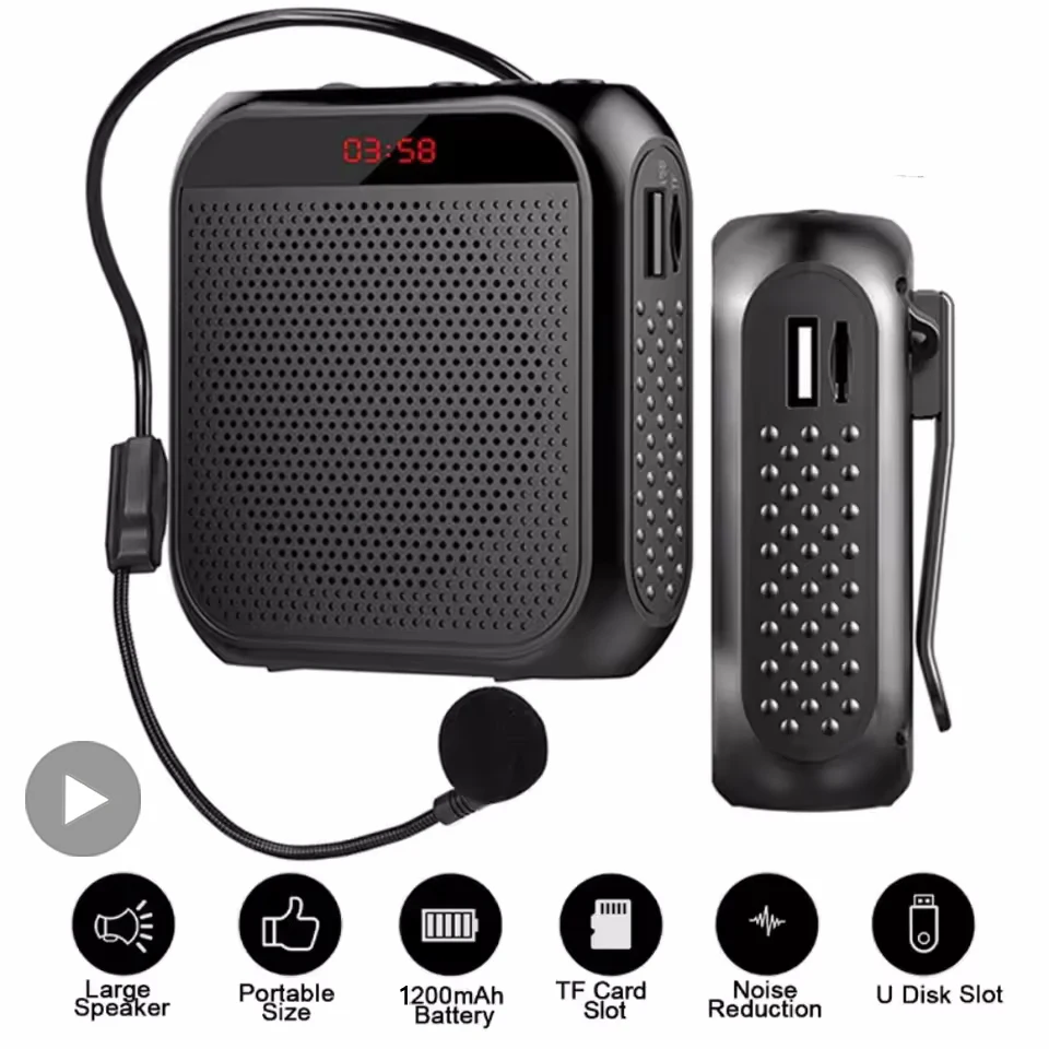 Loud Sound Megaphone Bullhorn Audio Amplifier Loudspeaker System Speaker Amplified USB Voice Microphone Megafon Teachers Speech - imagen 2