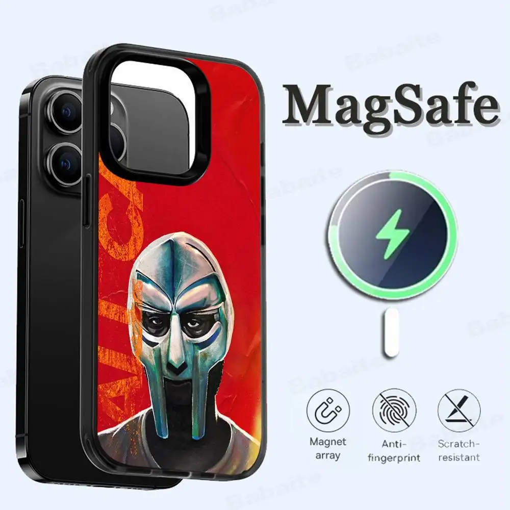 Funda magnética para teléfono MF DOOM para iPhone 16 14 13 12 11 15 Pro Max Plus para cubierta de carga inalámbrica Magsafe - imagen 2