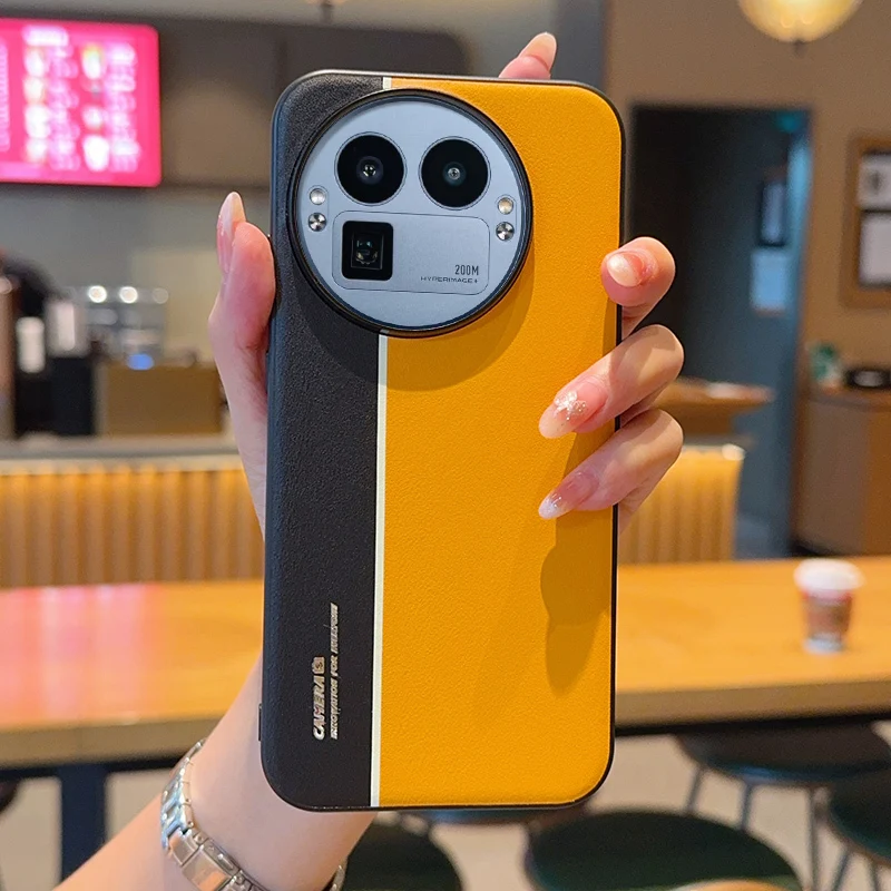 Funda para Realme GT8 Pro elegante cuero PU colorido fluorescente Color a juego Hardware bisel cubierta dura para Realme GT8 Pro - imagen 5