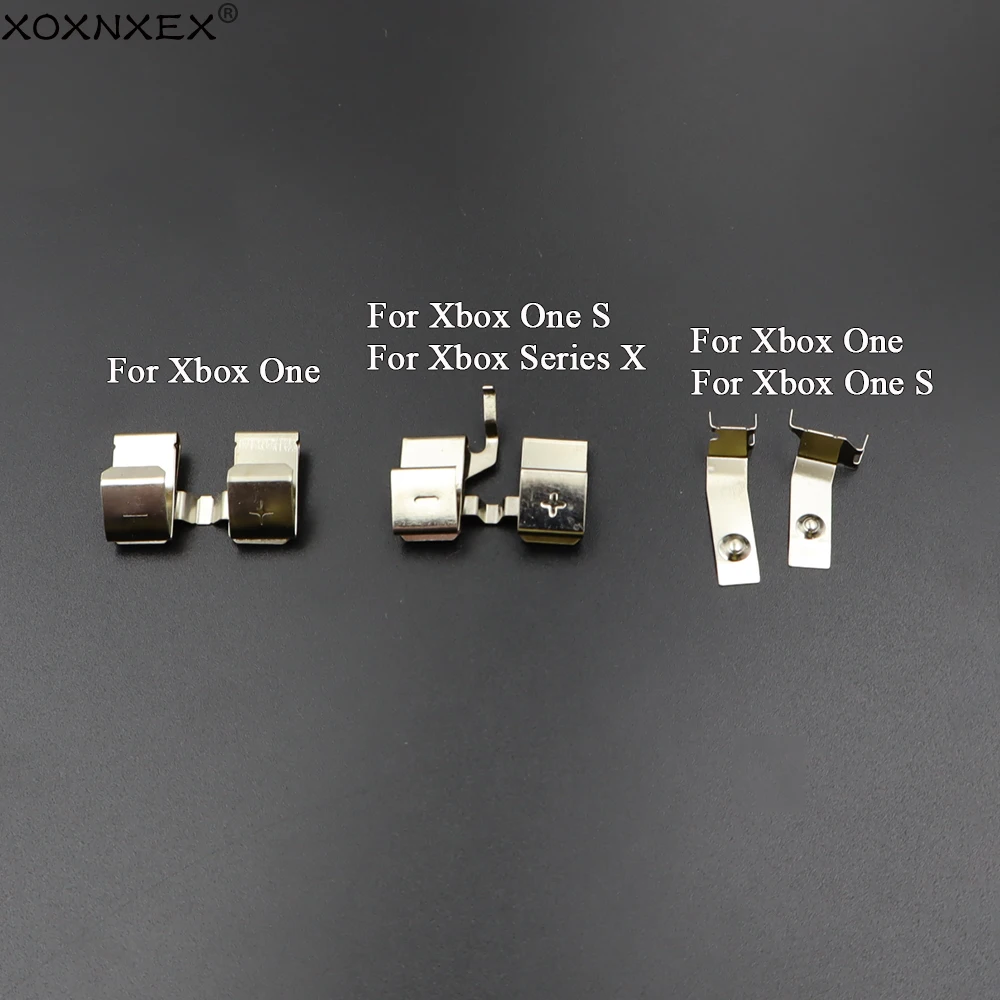 Conector de contacto de batería de repuesto, pieza de Clip de Metal para Xbox One S, controlador Xbox Series X S, resorte de soporte de batería, 1-10 Uds.