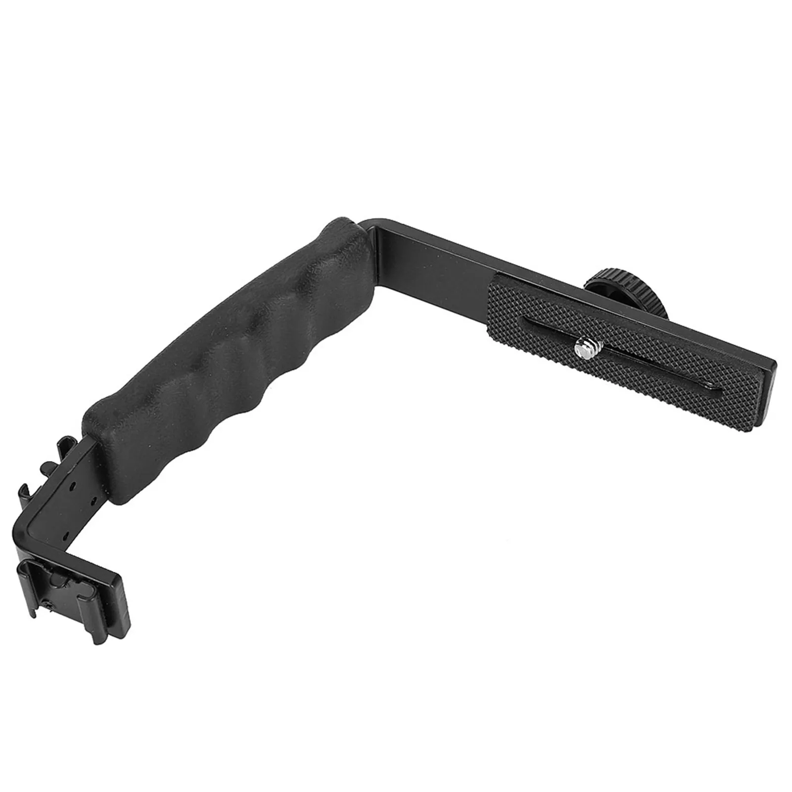 Soporte para Flash de cámara L, soporte para zapatos duales, adaptador de montaje, micrófono DV, luz LED, soporte para Flash de zapata Dual - imagen 3