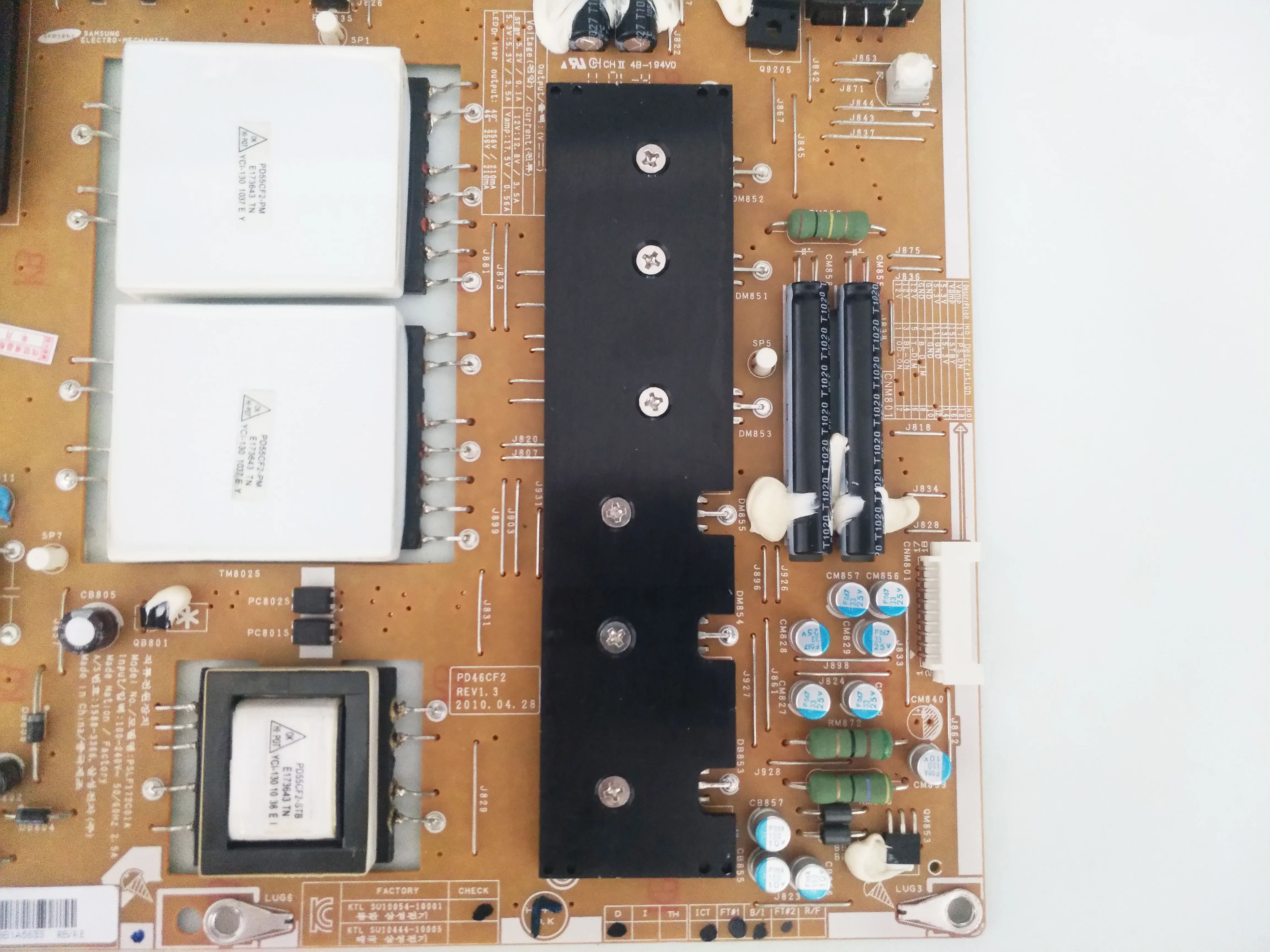 BN44-00375A PD46CF2_ZSM Placa de alimentación de TV es para UN46C7000W UN46C7000WFXZA UN40C7000WFXZA UN46C7100WFXZA UA40C7000 UE46C7705 - imagen 4