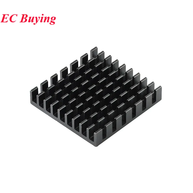 1 unidad-50 Uds 28*28*6mm disipador de calor aleta de refrigeración disipador de calor de aluminio ventilador enfriador de radiador 28X28X6mm para módulo de Transistor LED IC PBC - imagen 3