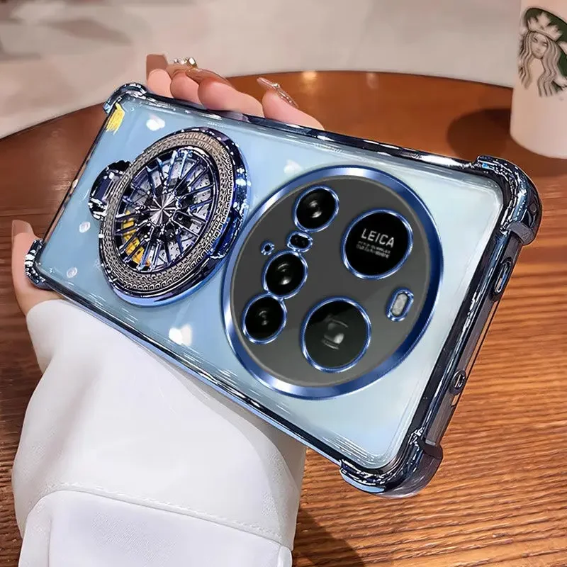 Funda con soporte giroscópico de lujo para Xiaomi 15 Ultra 14T 13T Pro 11 Lite POCO F7 F6 F5 X7 X6 PRO, carcasa de parachoques a prueba de golpes, funda suave de TPU - imagen 5