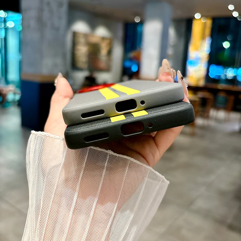 Para Xiaomi POCO F7 Pro funda de lujo de cuero PU Racetrack funda protectora trasera para Xiaomi POCO F7 Ultra F7Pro carcasa de teléfono - imagen 4