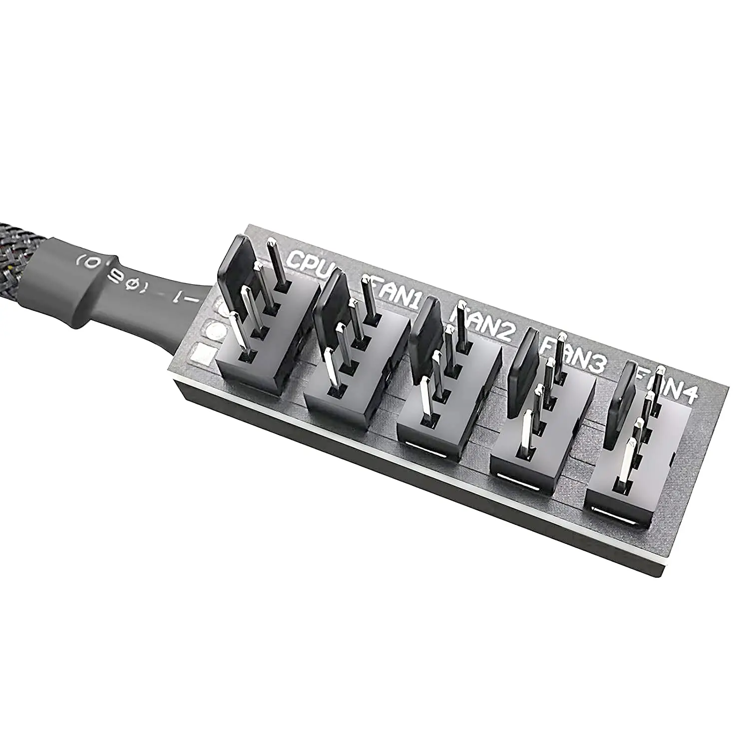 Hub de ventilador PWM, refrigeración de CPU de PC, Cable de extensión de ventilador de alimentación de 4 pines/3 pines, adaptador divisor de cubo, funda con funda para computadora de escritorio de 12V - imagen 3