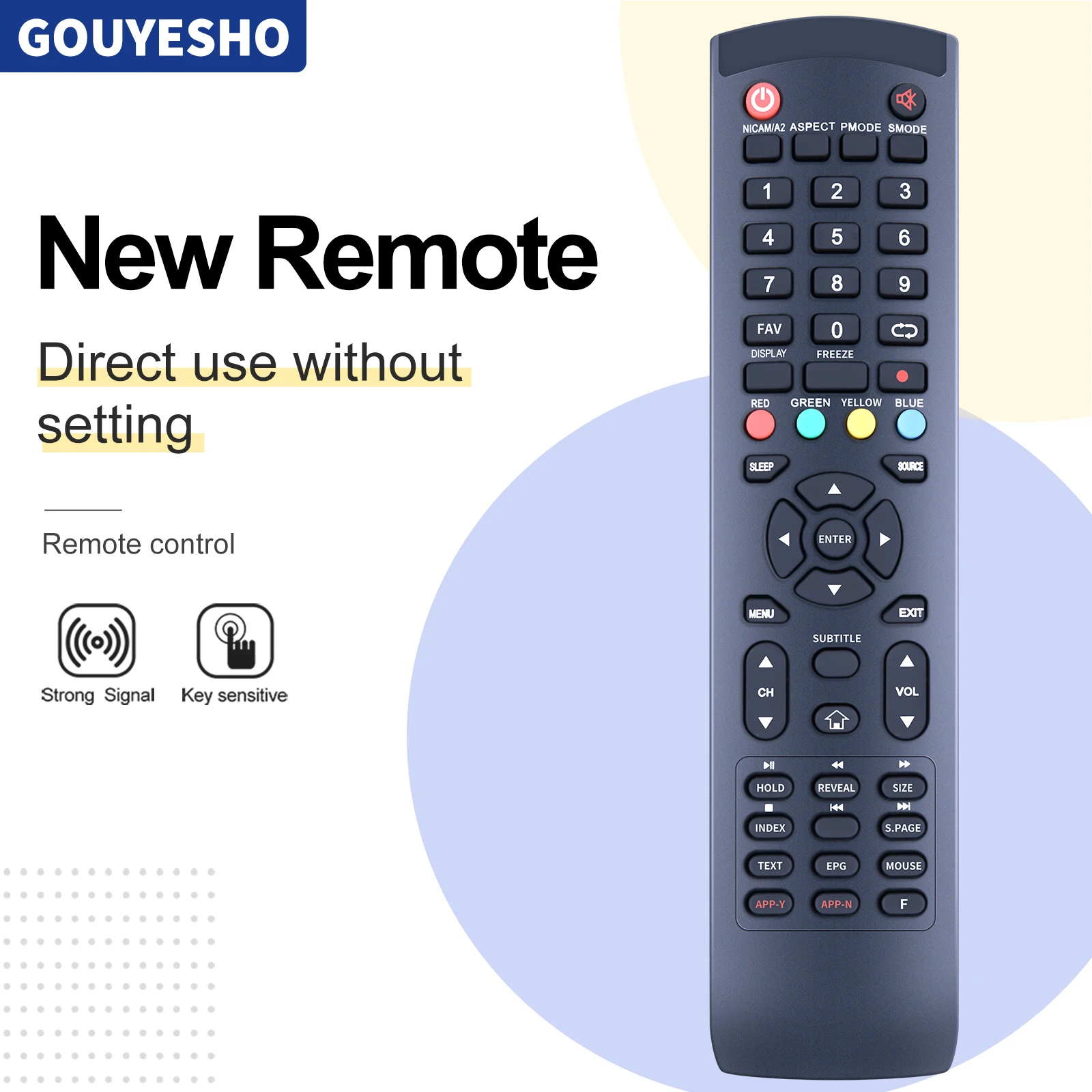 Technostar-mando a distancia para TV kt1252-jts, nuevo