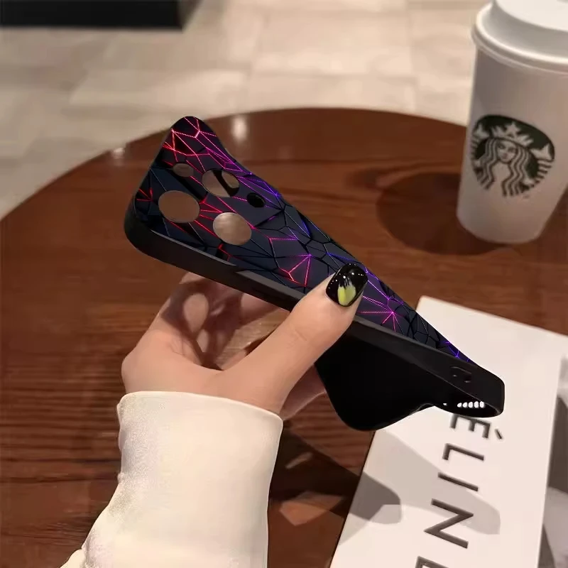 Funda de teléfono con diseño de línea geométrica abstracta para iPhone 17 Pro Max 16 15 Plus 14 13 12 11 17Air 16E 12mini XS XR, funda suave de silicona - imagen 5