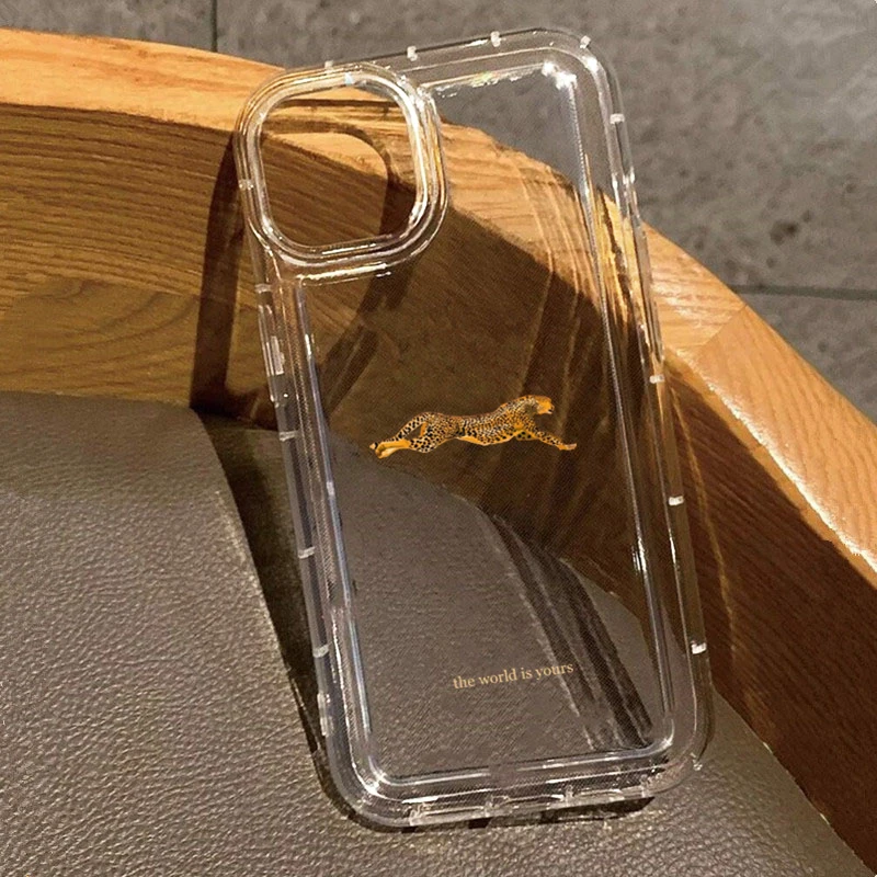 Funda de teléfono suave con estampado de leopardo a la moda para Samsung Galaxy S25 Ultra S24 Plus S23 FE S22 A54 A34 A55 A35 A53 funda transparente creativa
