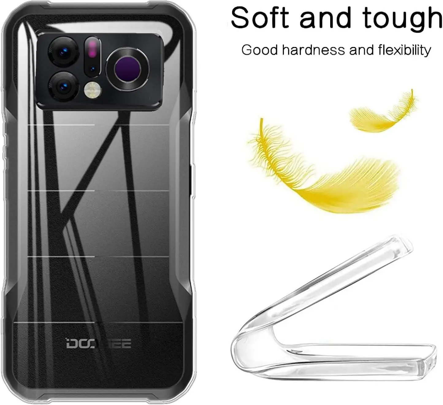 Para Doogee V20 Pro V20s Funda ultrafina transparente suave TPU Funda para Doogee V20 Dual 5G Couqe Funda 6,43 pulgadas - imagen 2