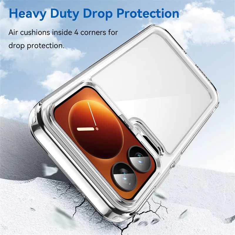 Para Xiaomi 17 Pro Funda Xiaomi Mi 17 Pro Funda TPU borde acrílico Backplane Fundas protectoras de teléfono para Xiaomi 17 Pro Max Funda