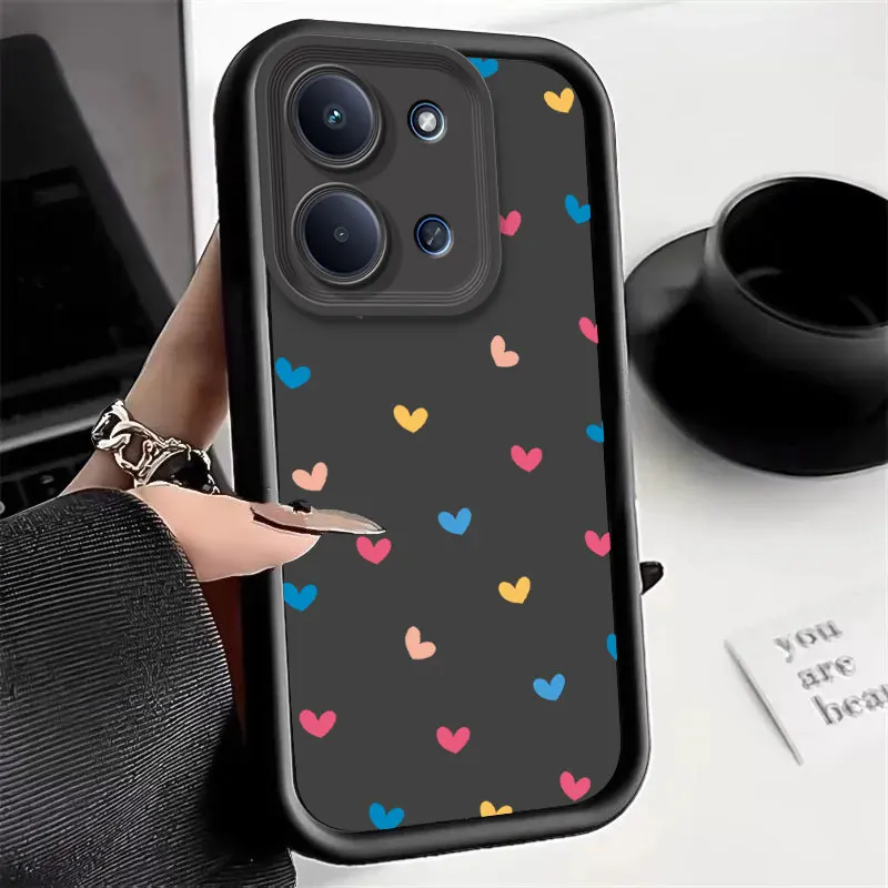 Funda de teléfono para Redmi 15C 5G 15C 4G /Redmi 15 5G 2025, funda protectora de silicona suave con forma de corazón de amor y estrellas a la moda - imagen 5