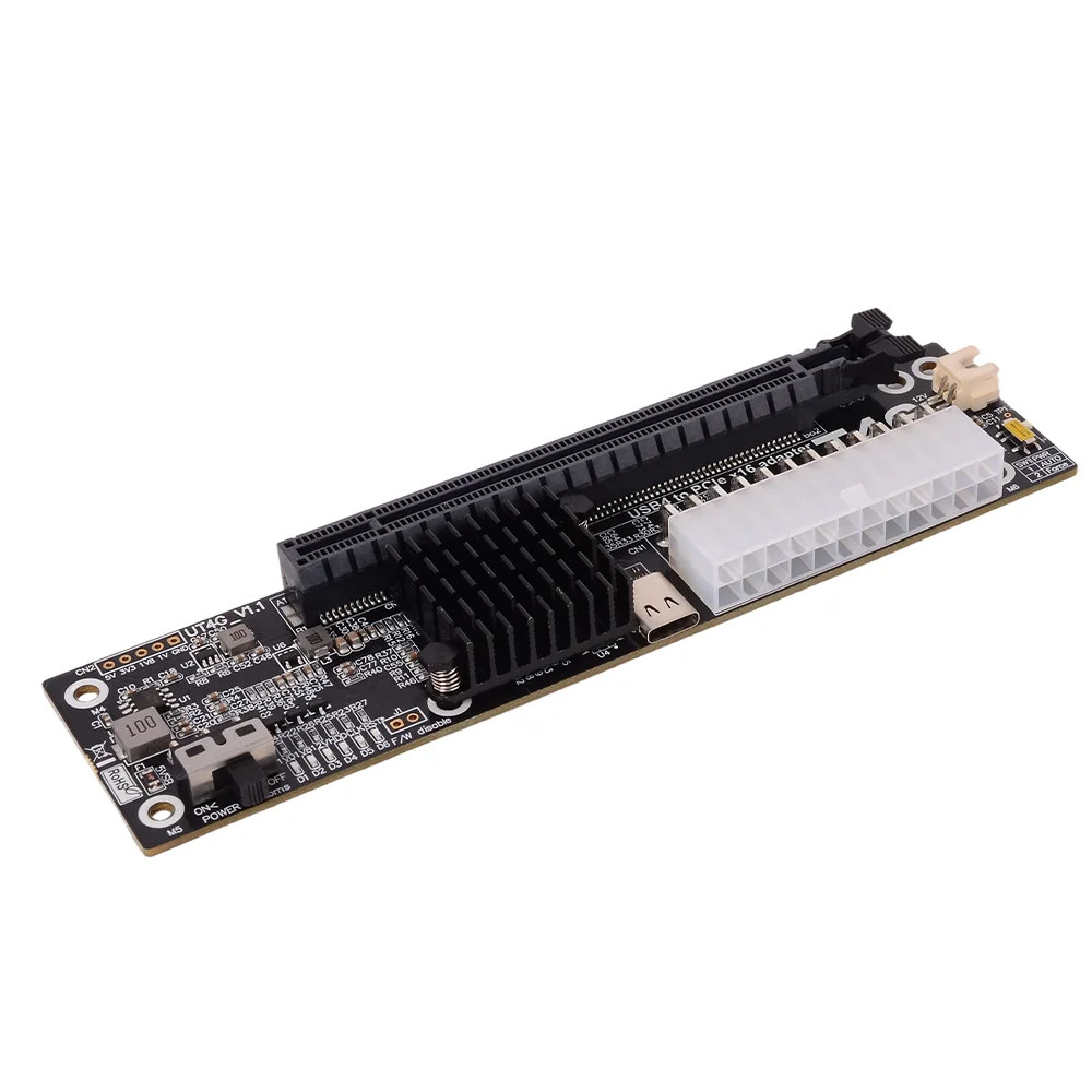 eGPU Thunderbolt 4/3 TB3/TB4 a PCIe X16 PCI-E 4,0 X4 GPU Dock UT4G adaptador externo USB 4 BK7 soporte NUC ITX STX portátil Gaming - imagen 3